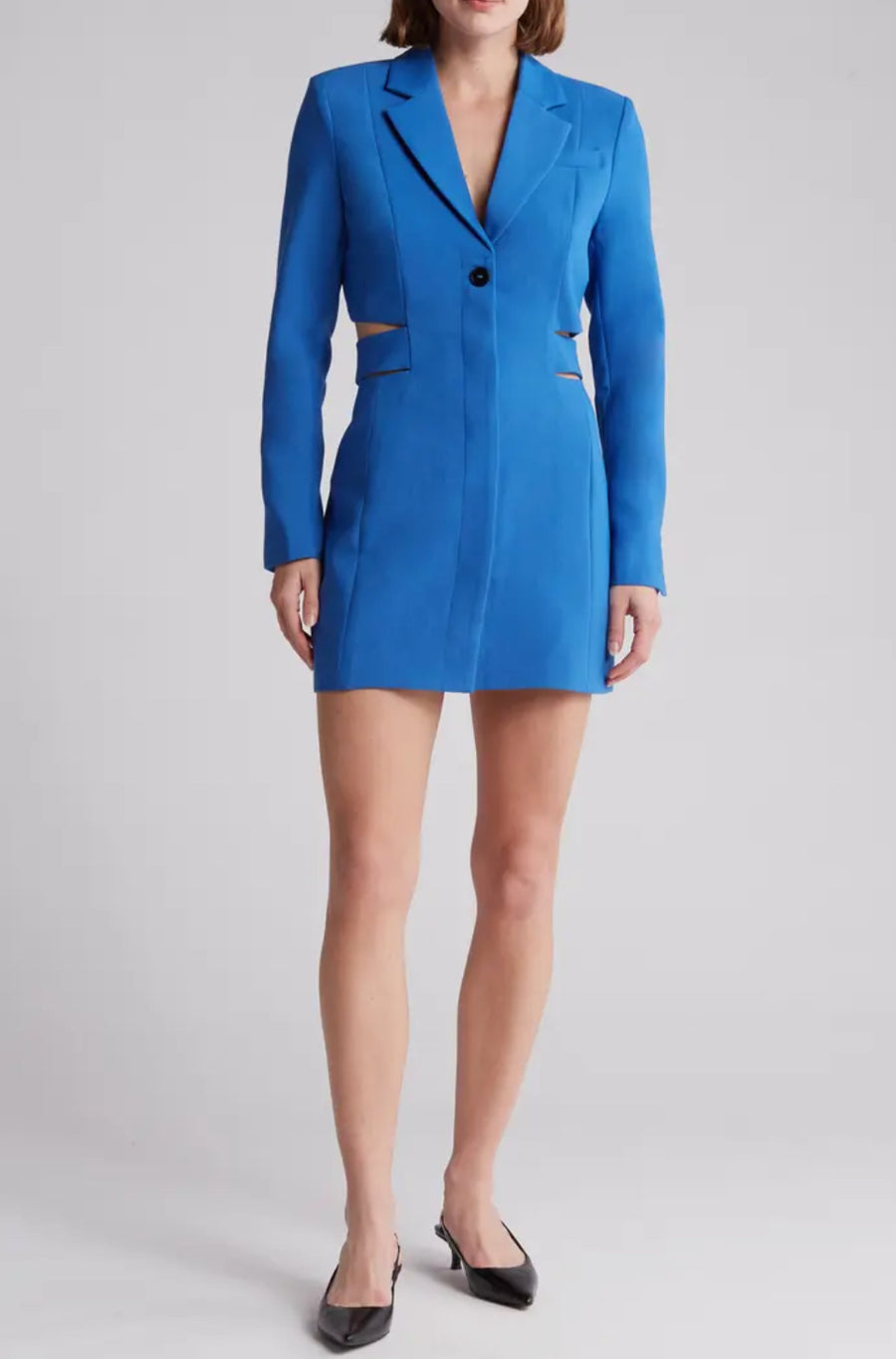 Blue cut out Blazer Dress