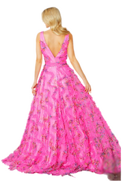 Pink Floral Organza gown