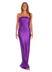 Purple Savvy Satin Dress