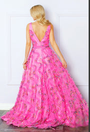 Pink Floral Organza gown