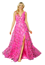 Pink Floral Organza gown