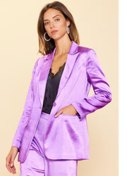 Mindful Mauve Satin Blazer