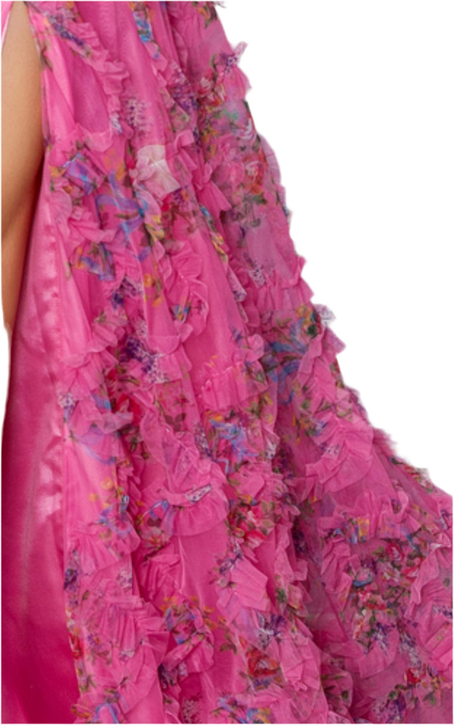 Pink Floral Organza gown