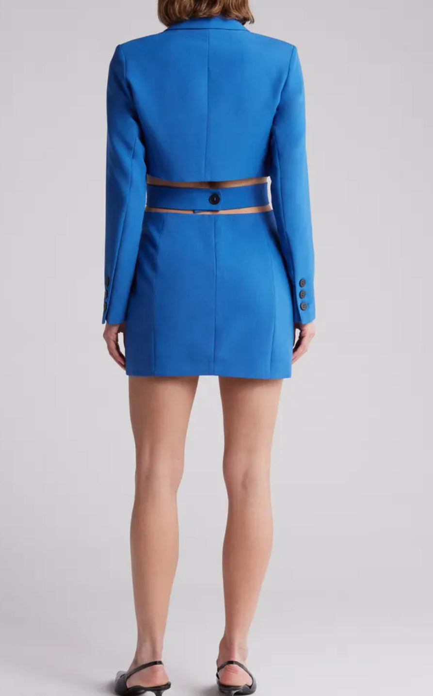 Blue cut out Blazer Dress