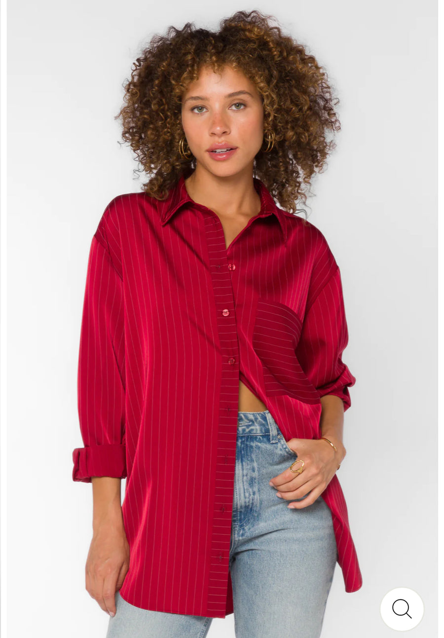 SUTTON CRIMSON STRIPE SHIRT