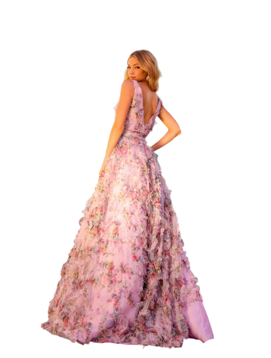 Lilac Floral Organza gown