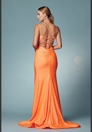 Neon Orange Fitting Gown