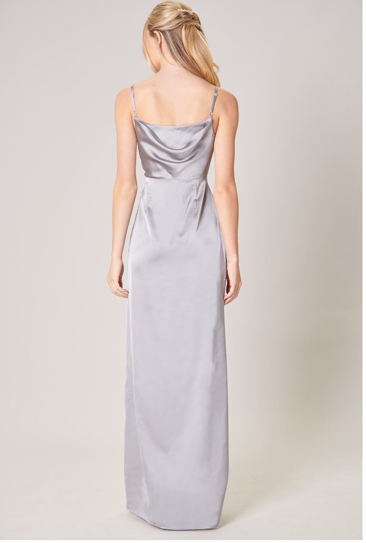 Silver-Charisma Cowl neck maxi dress