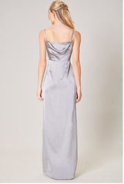 Silver-Charisma Cowl neck maxi dress