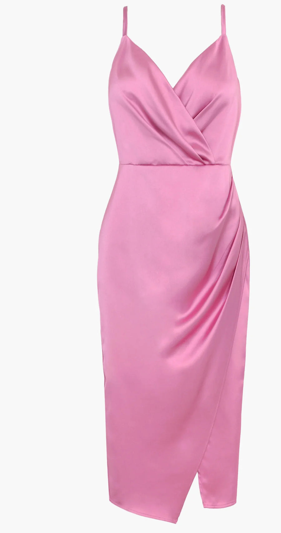 Soft blush satin dress