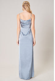 DUSTY-BLUE -Charisma Cowl neck maxi dress