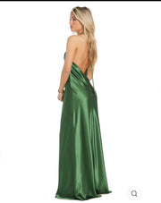 Lucia High Neck Satin Gown