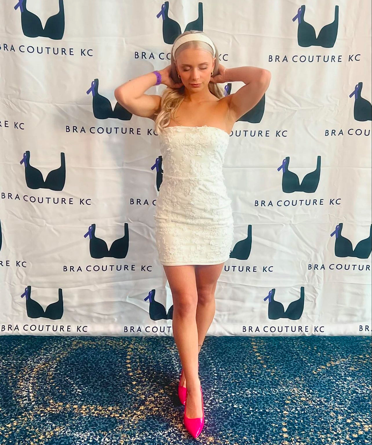 White Strapless Lace fitting Mini Dress