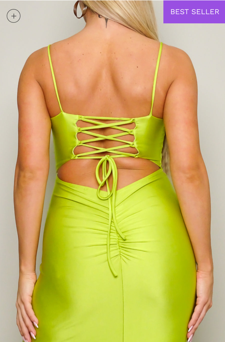 Lime Green -HIGH STANDARDS HALTER MAXI DRESS