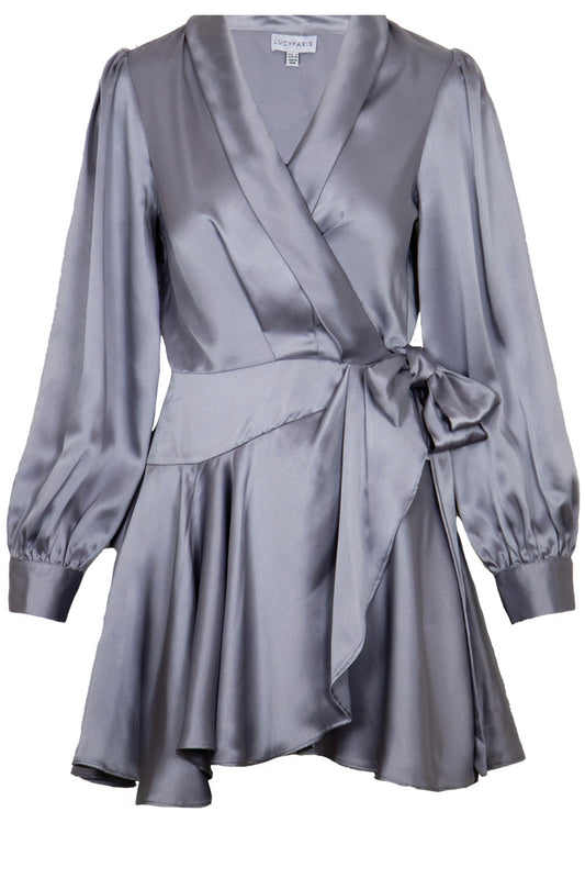 Adoni Silver Wrap Dress