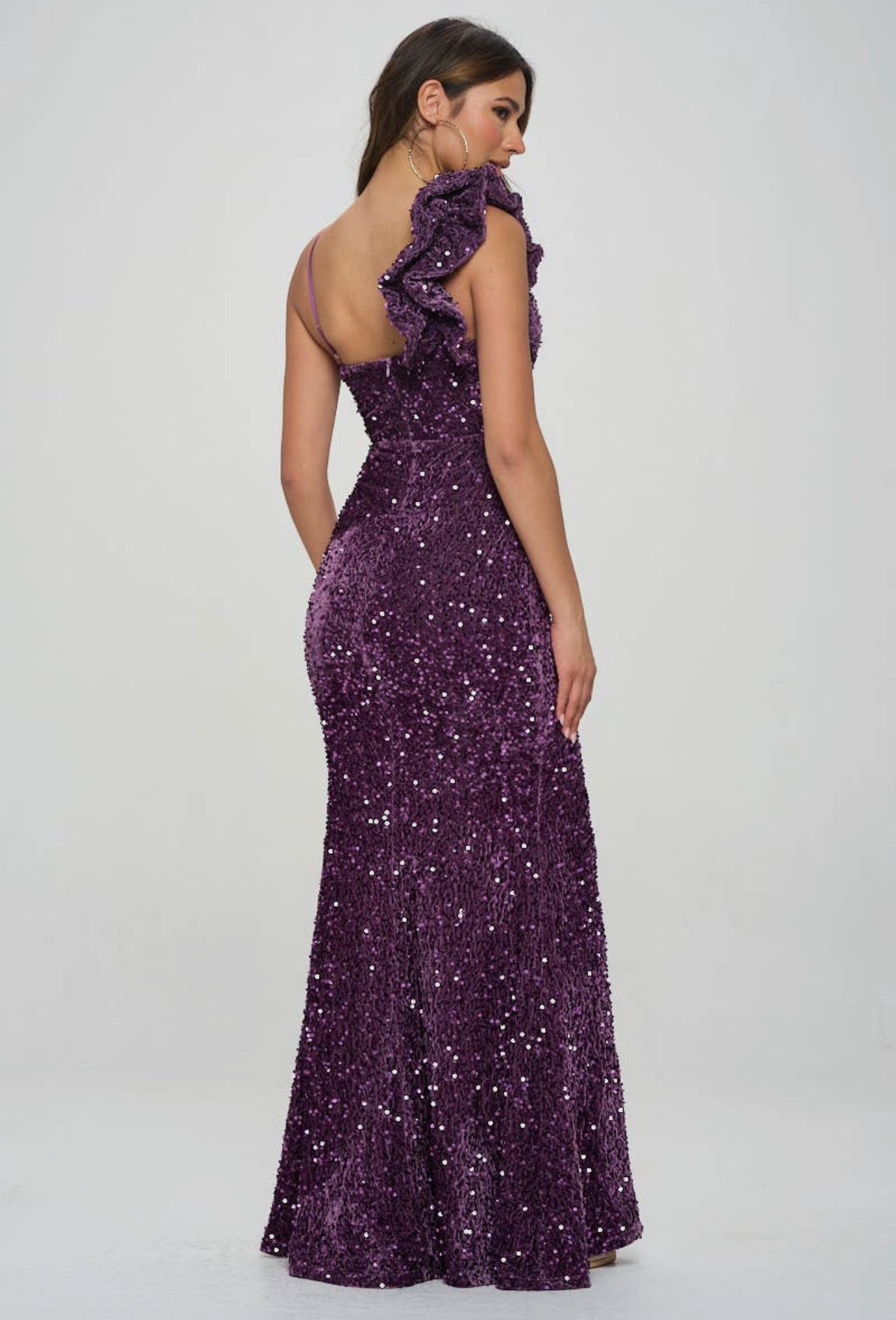 Purple Velvet sequence  Gown