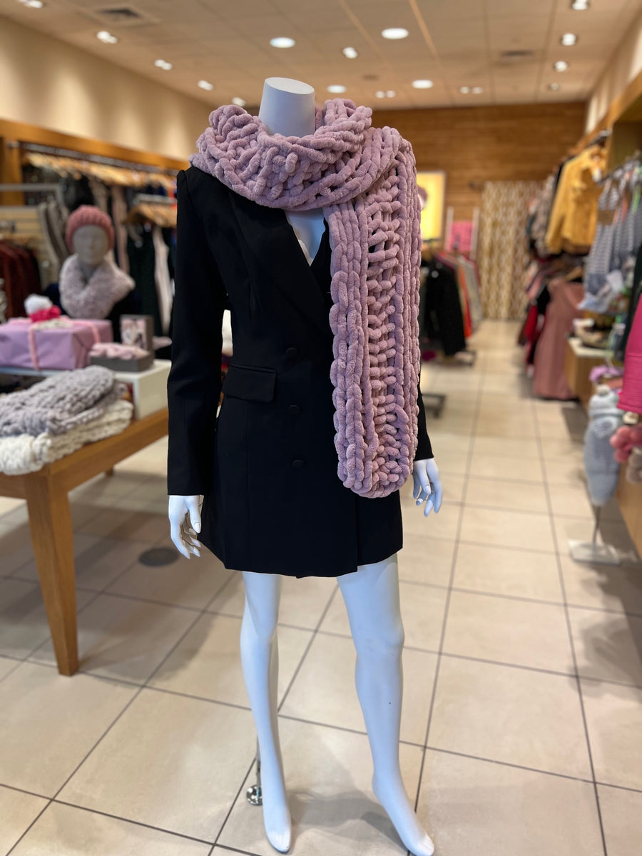 Light Pink Color Tabu Knits Scarf