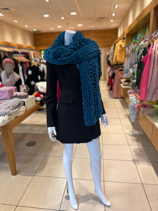 Teal Color  Tabu Knits Scarf